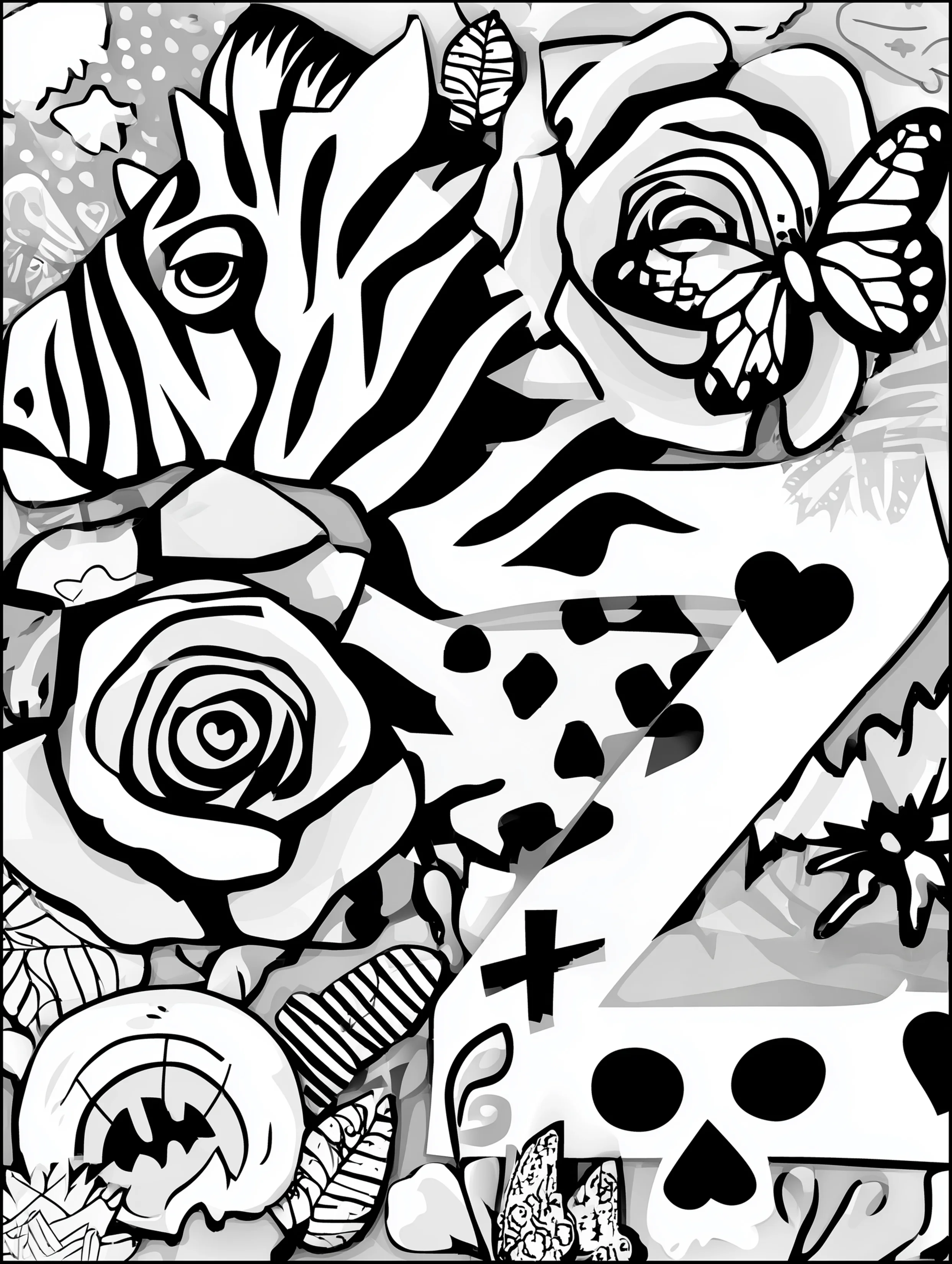 Free printable letter coloring page for adults featuring the letter Z